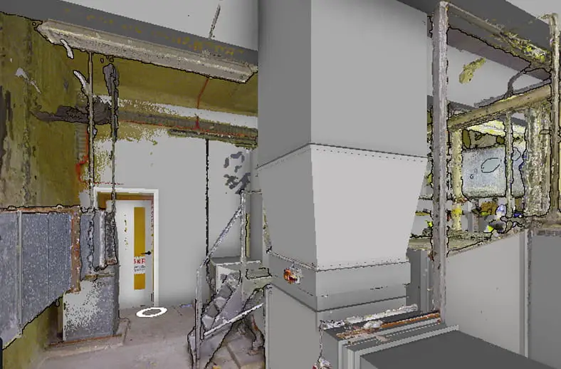 Point cloud render for BIM