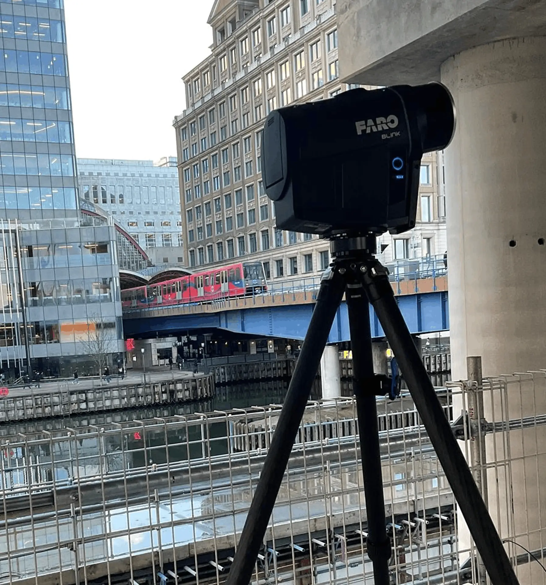 A FAro blink scanner on-site